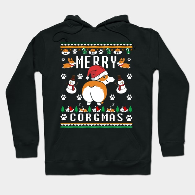 Merry Corgmas Christmas Sweater Hoodie by KsuAnn